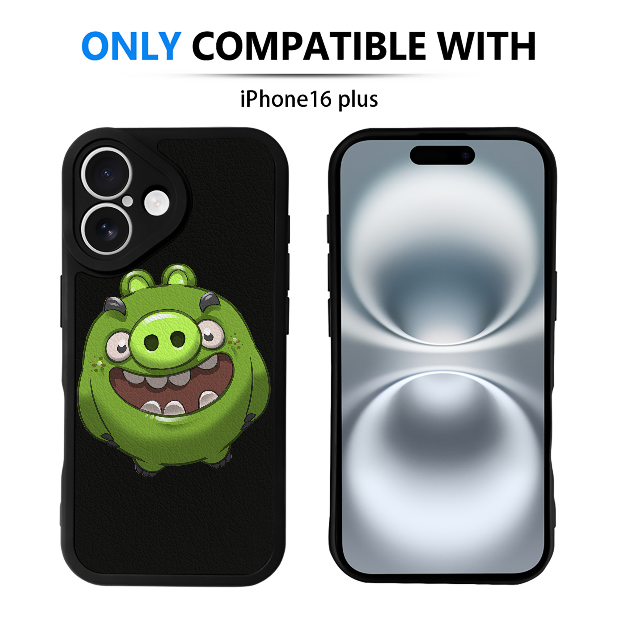 （画像用） Angry Birds アングリーバード 【iPhone 16シリーズ対応】シリコンスマホケース（レザー調） 材質：シリコン